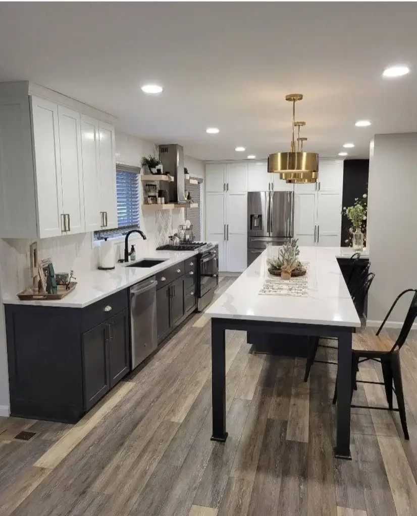 On The Mark Pro Services LLC Kitchen remodel with dark cabinetry, Plain City Ohio